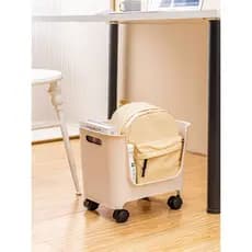 Rack de mochila sob a mesa, posição de trabalho, polia, carrinho, colocação de escritório, ferramenta útil, organização