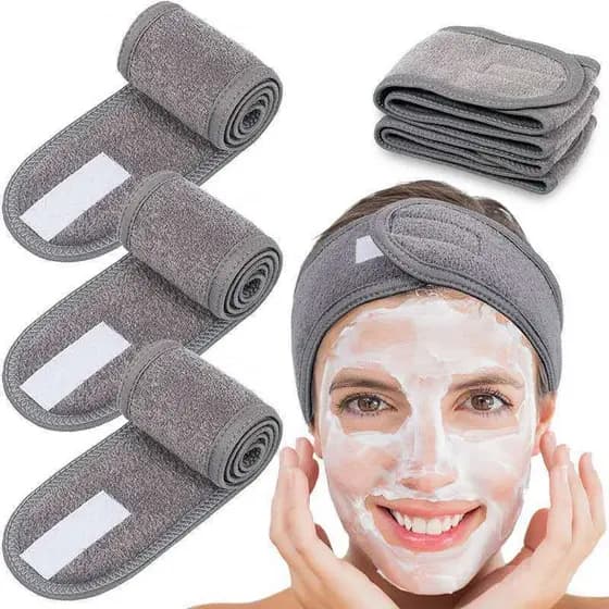 Salão de beleza gerenciamento da pele bandana bandana Velcro rosto lavagem maquiagem bandana macio absorvente toalha