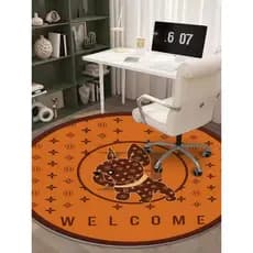 Tapete redondo para cadeira de computador, tapete para sala de estar, quarto, cadeira giratória, almofada de proteção, e