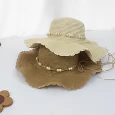 Chapéu de palha feminino de verão, novo estilo, estilo étnico, respirável, chapéu de palha, protetor solar, aba grande,