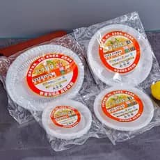 Prato de jantar descartável Prato de plástico Pratos resistentes a altas temperaturas Prato doméstico Prato transparente
