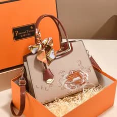 Bolsa feminina 2026 novo estilo chinês flor bordado bolsa feminina High-End sentir grande capacidade Commuter saco luz l
