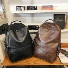 Mochila masculina mochila de couro de alta qualidade à prova dwaterproof água Casual Commuter saco de viagem masculino h