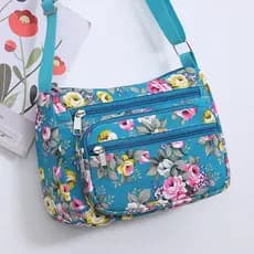 Novo estilo de náilon saco do mensageiro lona All-Match moda impressa bolsa feminina mãe de meia-idade idosos Oxford