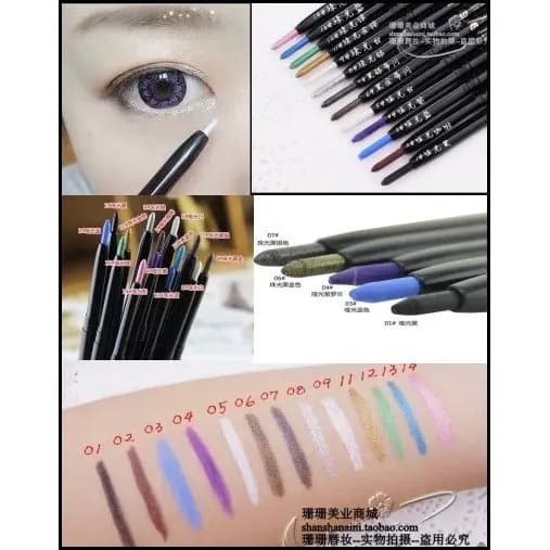Marcador delineador automático pérola branco delineador prata azul rosa delineador deitado bicho da seda caneta