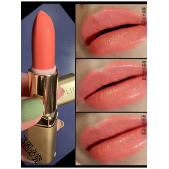 Frete grátis Natural doce puro macio laranja rosa lindo salmão batom clareador redução de idade rosa laranja batom