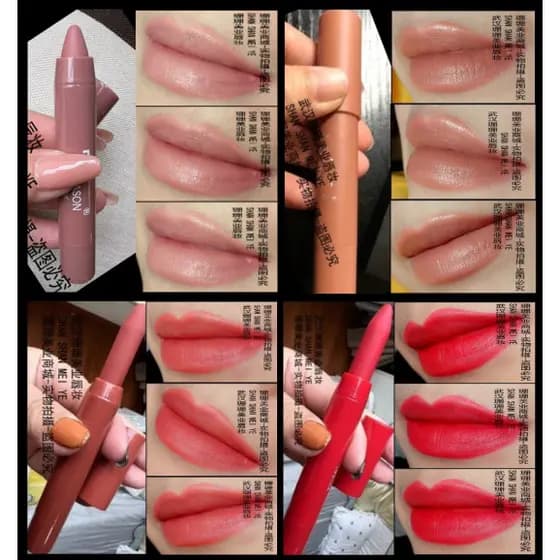 Frete grátis fosco carnudo cor nude batom caneta Coral nude cor batom caneta melancia leite vermelho chá em pó carnudo c
