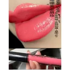 Frete grátis fosco melancia rosa esmalte labial pele doce pó branco melancia batom líquido vermelho à prova d'água copo