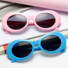 Nicho na moda All-Match Oval óculos de sol masculino único disco Hip Hop forma côncava rua tiro Sungl