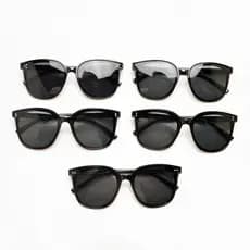 Óculos de sol óculos de sol moda simples Unisex na moda óculos grande quadro preto engraçado foto decoração
