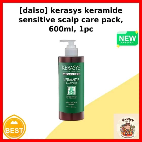[daiso] Pacote De Cuidados Com O Couro Cabeludo Sensível kerasys Keramida , 600ml , 1 Unidade/Coreano/Keramide Da k_pick