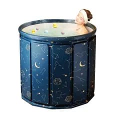 Banheira Ofuro Dobrável SPA Adulto Portátil 70cm 254 Litros Reforçado com Drenagem Rápida
