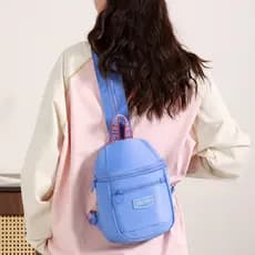 Simples Commuter mochila feminina pequena saco 2026 novo estilo repelente de água mochila Oxford pano esportes mensageir