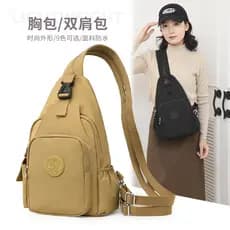 2025 novo estilo mensageiro saco de peito feminino High-End Oxford pano mochila feminina All-Match Multi-Purpose lona pe