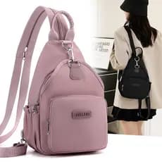 Multi-Purpose saco de peito feminino All-Match leve bolsa de ombro multifuncional mochila passeio viagem saco de lona de