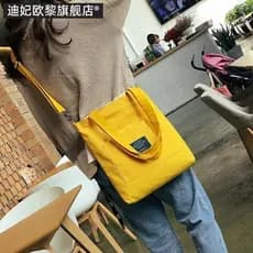 Novo estilo coreano ins All-Match Casual saco de pano grande capacidade destacável de um ombro Cross-corpo 2-Use saco de
