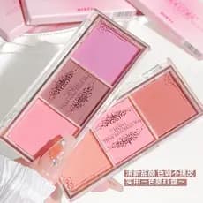 Blush de três cores de longa duração sem maquiagem maquiagem maquiagem Nude Natural fosco brilho renderização de cores c