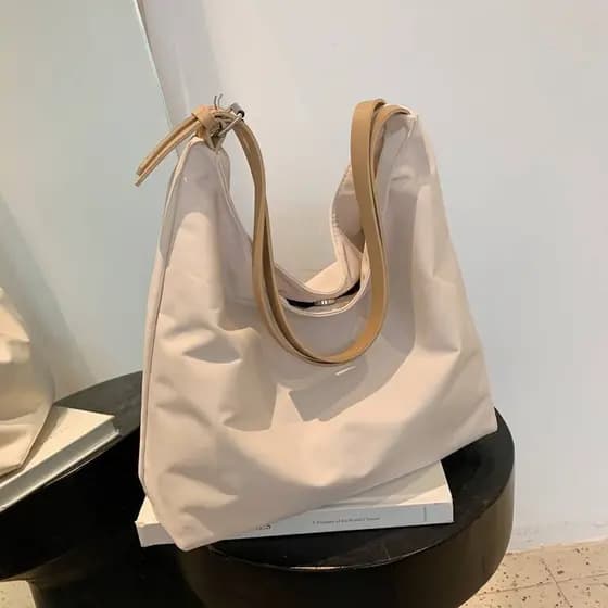 Bolsa feminina 2024 verão novo estilo náilon bolsa de lona ombro saco do mensageiro grande capacidade sacola simples All