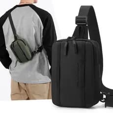 Bolsa mensageiro esportiva de ombro, bolsa de peito para lazer, resistente a arranhões, durável, elegante, unissex, Univ