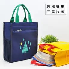 Bolsa de lona feminina para estudantes do ensino fundamental, sacola, mochila infantil, bolsa escolar para livros de aul