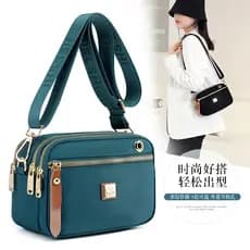 Bolsa de verão feminina Cross-body pequena bolsa Oxford pano 2024 novo estilo pequena bolsa de ombro de lona leve Casual