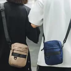 Ins Street Wear pequena bolsa de ombro masculina funcional ferramentas mensageiro pequeno saco do telefone móvel bolsa d