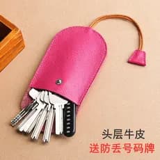 Couro genuíno multifuncional caso chave Pull-out Mini pequeno simples caso chave grande capacidade masculino feminino ch