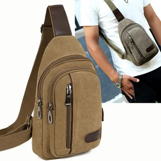 2025 novo estilo bolsa de cintura lona bolsa de peito masculina moda mochila bolsa de ombro multifuncional esportes saco