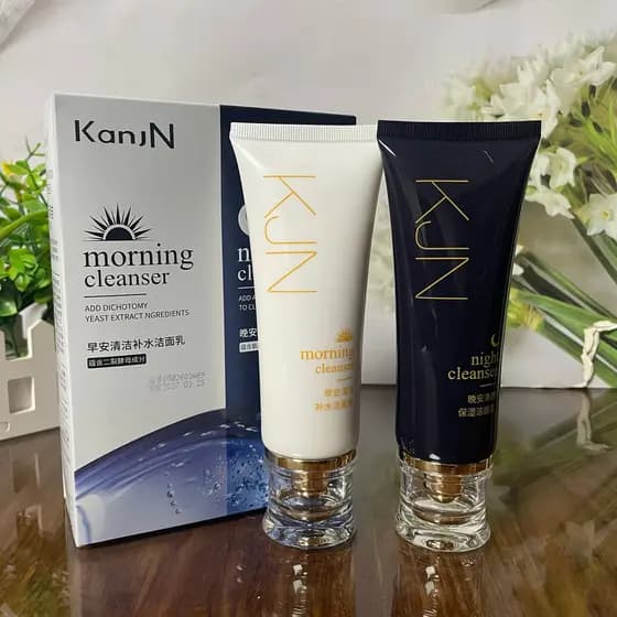Hanjiani Morning Night Hidratante Limpeza Conjunto de Limpeza Facial Bom Dia Limpeza Hidratante Limpeza Noturna Hidratan