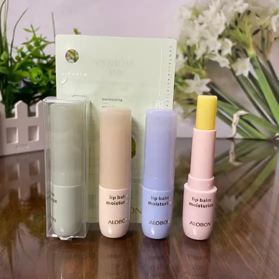 Yabang Baichi Flor Hidratante Bálsamo Labial Hidratante 3g Camélia Centella Asiatica Hidratante Anti-Secagem Batom Incol