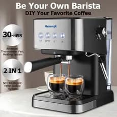 Máquina De Café Expresso De 20 Bar Latte Mocha Com Leite A Vapor