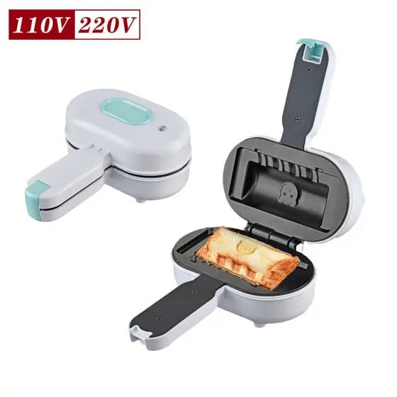 Mini sanduicheira 110V padrão britânico comércio exterior pequena prensa quente sanduicheira torradeira