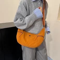 Bolsa de bolinho de grande capacidade estilo Casual feminina leve All-Match bolsa mensageiro de um ombro bolsa de Croiss