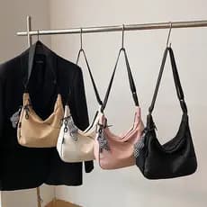 Bolsa feminina axilas bolsa mensageiro All-Match grande capacidade sacola nicho arco decoração bolsa de ombro