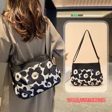 Bolsa de lona impressa feminina bolsa mensageiro de ombro leve grande capacidade All-Match Casual Multi-camada pequena s
