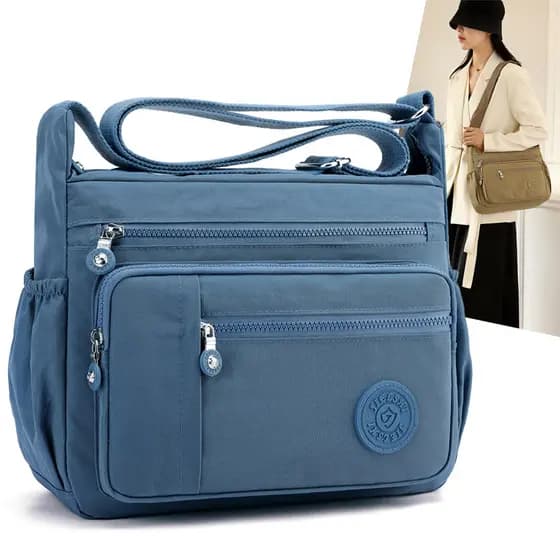 Senhoras de meia-idade saco do mensageiro Oxford pano Multi-camada High-End sentimento mãe bolsa de ombro Casual grande-