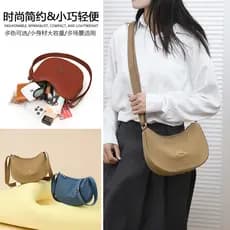 Saco de bolinho de pano de náilon feminino mensageiro axilas crescente saco simples leve pequeno saco Casual portátil mo