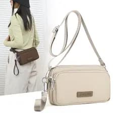 Novo estilo feminino saco do telefone móvel Cross-corpo Mini pequeno saco leve Oxford pano Multi-camada bolsa de ombro s