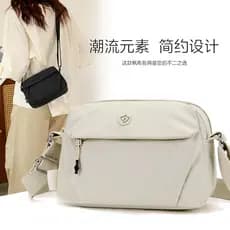 Nova bolsa feminina Multi-camada leve saco do mensageiro náilon à prova dwaterproof água senhoras bolsa de ombro Casual