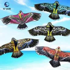 Square Eagle Kite 1.6m Adulto Crianças Kite Brinquedos Ao Ar Livre Stall Pano Xadrez Simulação Águia Kite