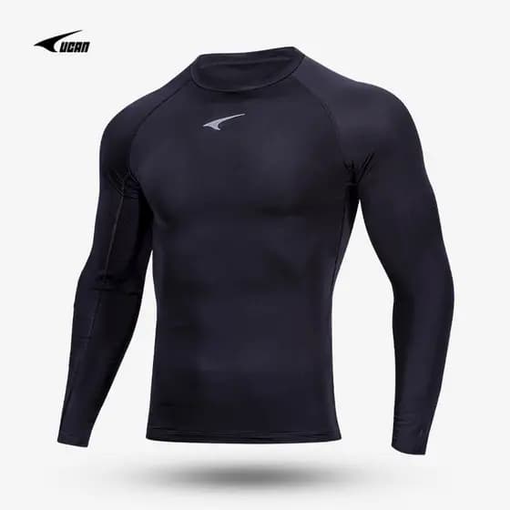 Ucan ucan collants Base de manga comprida roupas de Fitness suor-guiando respirável treinamento esportes camiseta J00248