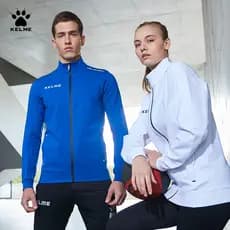 Kelme kelme kelme esportes topo das mulheres dos homens primavera outono ao ar livre correndo gola treinamento de malha