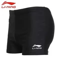 Li Ning Calção de banho masculino Anti-constrangimento calção de banho Boxer masculino calças de cinco pontos profission
