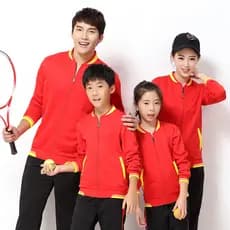 Outono inverno camisa de Badminton das mulheres dos homens ternos crianças esportes calças de manga comprida esportes Ca