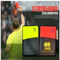 Frete grátis árbitro de futebol cartão vermelho amarelo com caneta cartão amarelo cartão vermelho selecionador lateral a