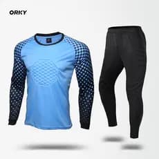 Wokai: Roupas de goleiro de uniforme de portão de dragão de futebol com almofada protetora Uniforme de goleiro Número im