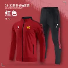 C Luo jaqueta de treinamento de futebol inverno zíper completo manga longa aparência uniforme masculino equipe adulto co