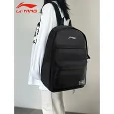 Li Ning Mochila Masculina Mochila Escolar Grande Capacidade Junior High School Estudante Mochila de Viagem Feminina Leve