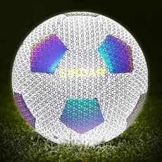 Futebol genuíno brilhante fluorescente luminoso reflexivo crianças estudante exame resistente ao desgaste dedicado não.