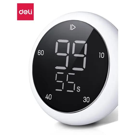 Temporizador eletrônico giratório Deli LE200 (branco) (1 conjunto/caixa)
